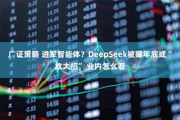 广证策略 进军智能体？DeepSeek被曝年底或“放大招” 业内怎么看