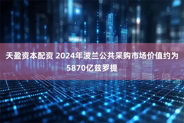 天盈资本配资 2024年波兰公共采购市场价值约为5870亿兹罗提